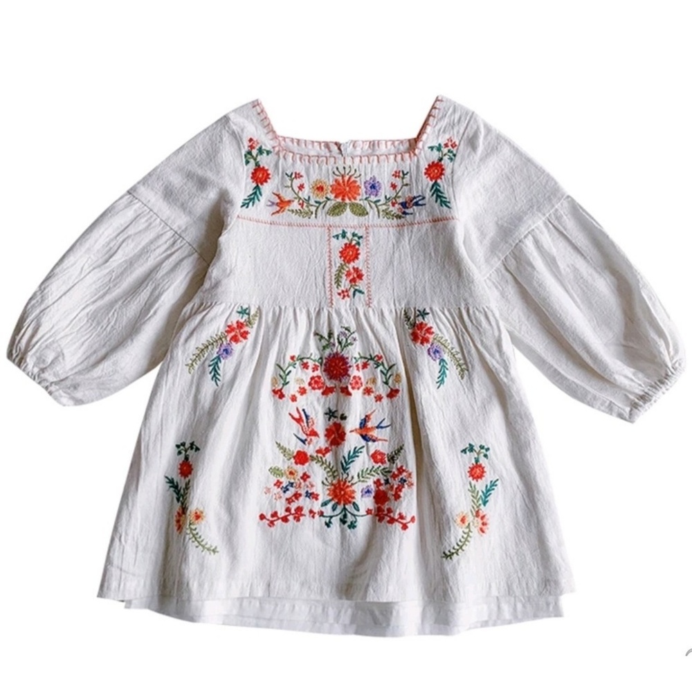 Girls baja boho style cotton dress